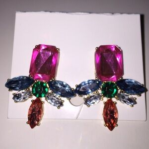 Vintage‎ Multi colored jeweled earrings